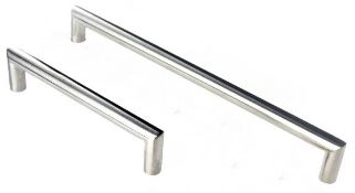 25 x Stainless Steel Cabinet Door Pull Handles - 380mm Length - Brushed Satin Finish - CL003 -