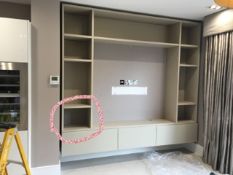 1 x LAGO Italian Made To Measure Living Room Modular Storage Installation - Colour: Grey - Ref:L/B -