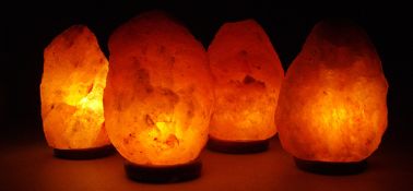 4 x Natural Himalayan Crystal Salt Lamp - Natural Therapeutic Ionizing Healing Lamp - 2-3KG - Approx