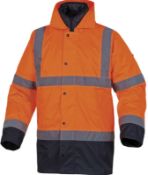 1 x DELTAPLUS High Visibility Runway / Contractor Coat (RUNWAOM) - LARGE In Orange - New/Unused