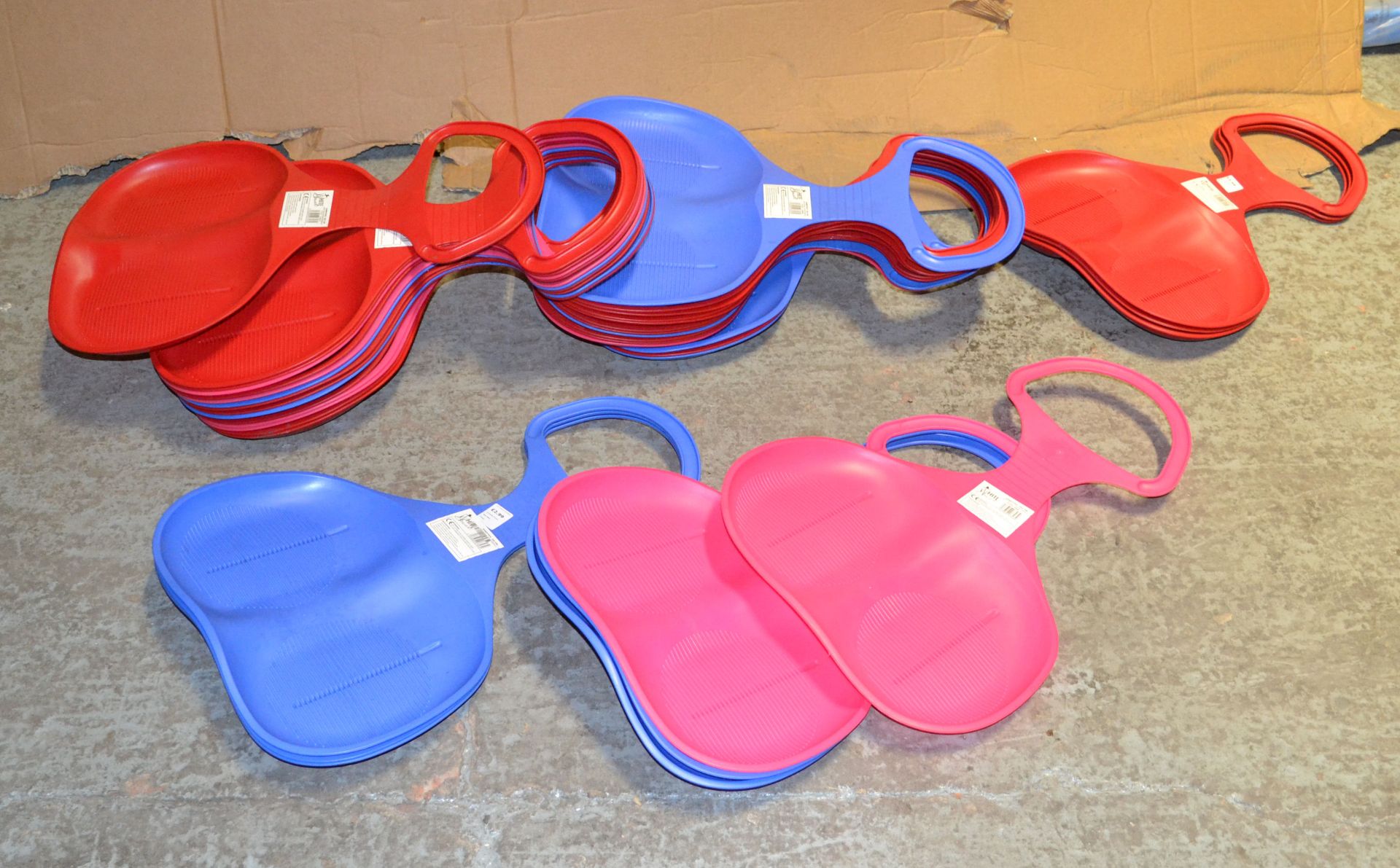 40 x Bum Skid Snow Sledges In Assorted Colours - CL262 - Location: Altrincham WA14
