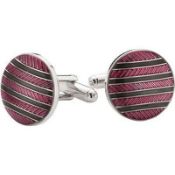 9 x Pairs of Genuine “Circle, Stripe” Enamel CUFFLINKS by Ice London – Design Supplied As Sold – PT4
