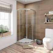 1 x Orchard 6mm sliding door quadrant shower enclosure 900 x 900 - Ref: DY127/QUE9002 - CL190 - Unus