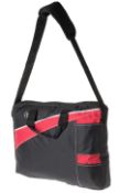 48 x Geometric Laptop Bags With Should Straps and Side Pockets - Colour Black & Red - Brand New
