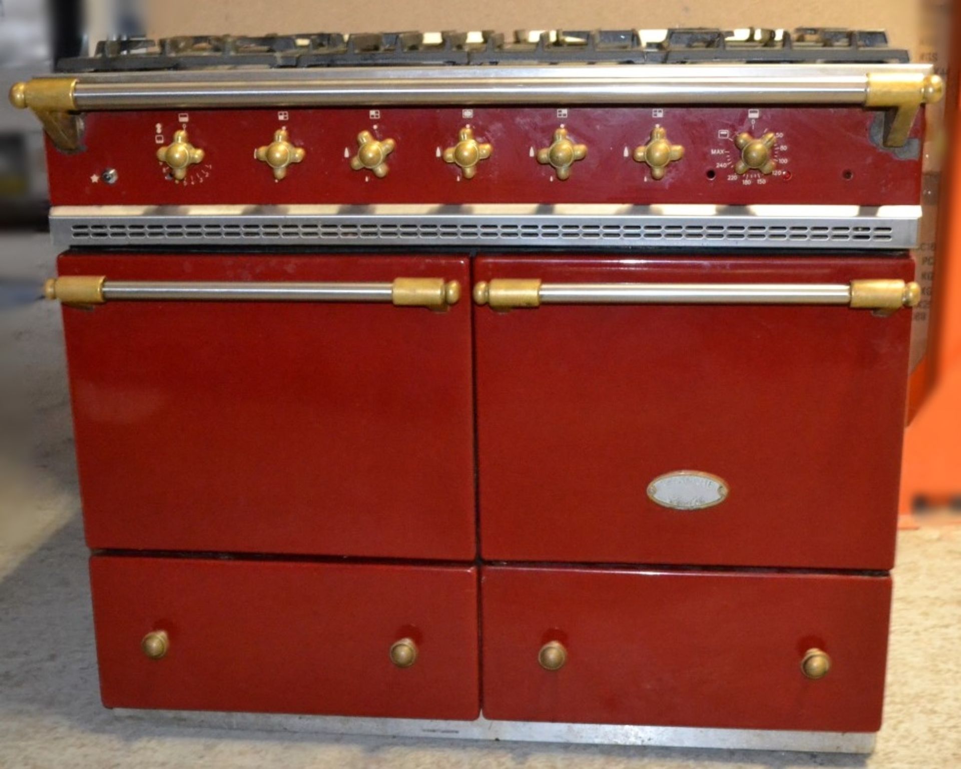 1 x Lacanche Cluny Classic 100 (Cote d'Or) Range Cooker Double Oven in Red - Dual Fuel - Used - - Image 3 of 21