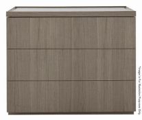 1 x LIGNE ROSET Estampe 3 Drawer Chest - In Argyle Grey - Dimension: W97 x D47 x H80cm - Low Start