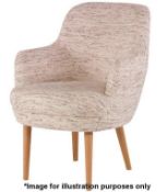 1 x KELLY WEARSTLER Sonara Armchair Bleached Oak - Great Ex-display Condition - Ref: 5163497 -