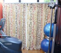 1 x Lined Curtains - Dimensions: W231 x Drop: 200cm - Ref: 105/GYM04 - CL257 - Location: Whitefield,