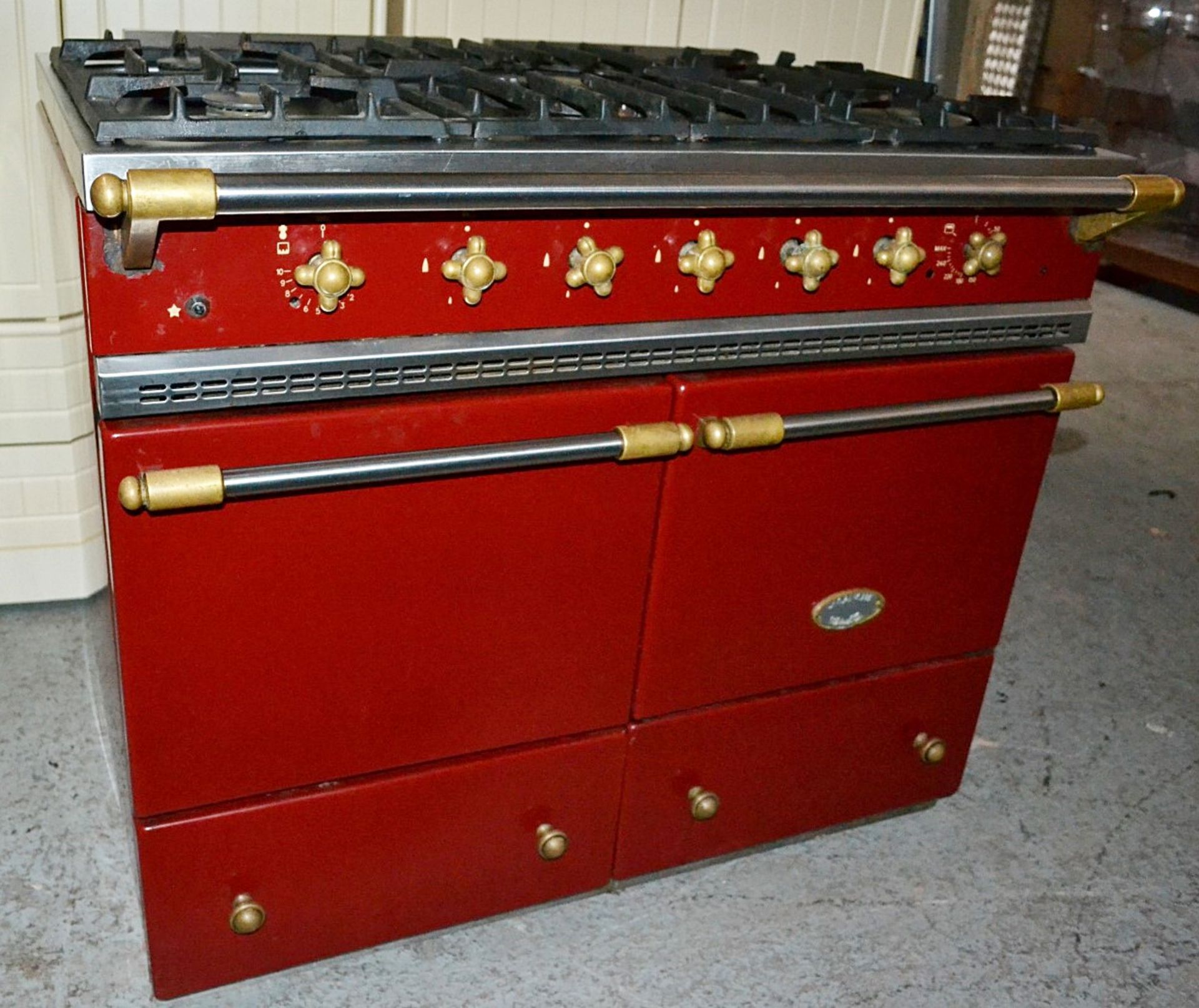 1 x Lacanche Cluny Classic 100 (Cote d'Or) Range Cooker Double Oven in Red - Dual Fuel - Used - - Image 4 of 21