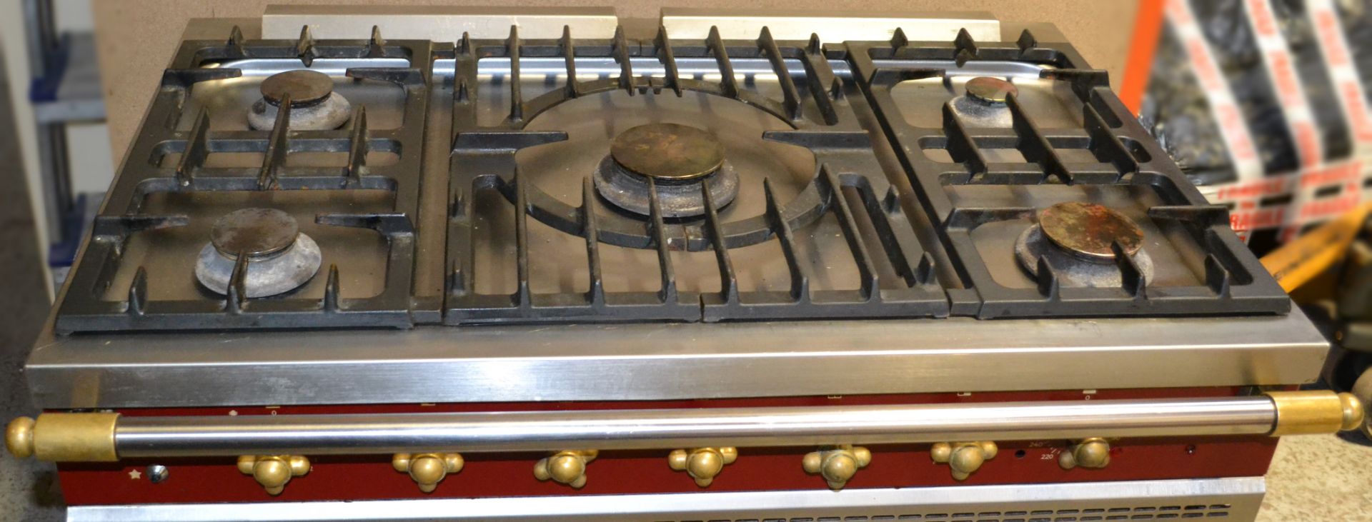 1 x Lacanche Cluny Classic 100 (Cote d'Or) Range Cooker Double Oven in Red - Dual Fuel - Used - - Image 5 of 21