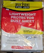 3 x Lightweight Protector Reusable Coated Dust Sheets - New/Unused Stock - Individually Packed -
