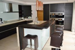 1 x Stunning Bespoke Siematic Fitted Kitchen With Miele Appliances, Corian Worktops And Central