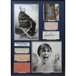 HITCHCOCK MOVIES: An unusual selection of individual signed pieces, cards, album pages etc.