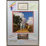 WIZARD OF OZ THE: Selection of individual signed pieces, cards, vintage 8 x 10 photograph...