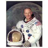 ALDRIN BUZZ: (1930- ) American Astronaut, Lunar Module Pilot of Apollo XI (1969).