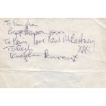 BEATLES THE: A rare, early vintage signed and inscribed candid 5 x 3.