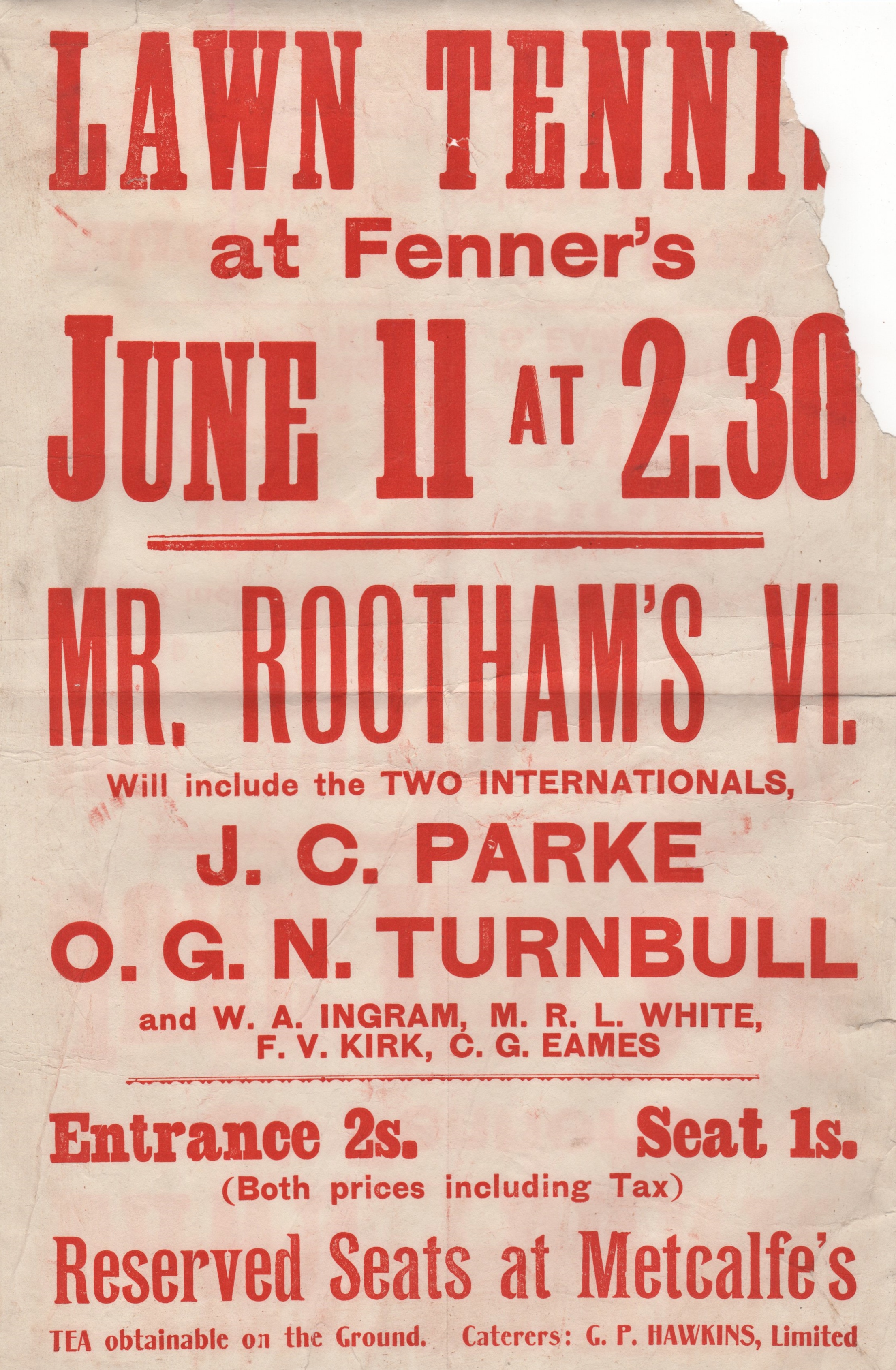 PARKE JAMES CECIL: (1881-1946) Irish Tennis Player, Wimbledon Mixed Doubles Champion 1912 & 1914. - Image 3 of 3