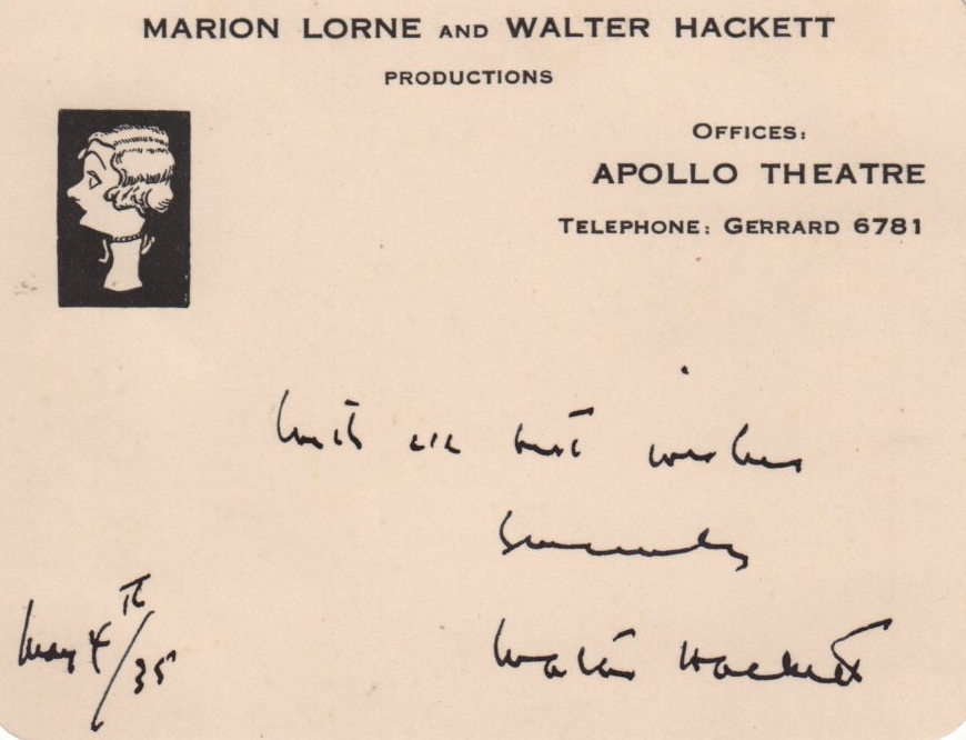 THEATRE: Selection of signed pieces, letterheads, T.Ls.S., a few A.Ls.S. etc. - Image 7 of 16