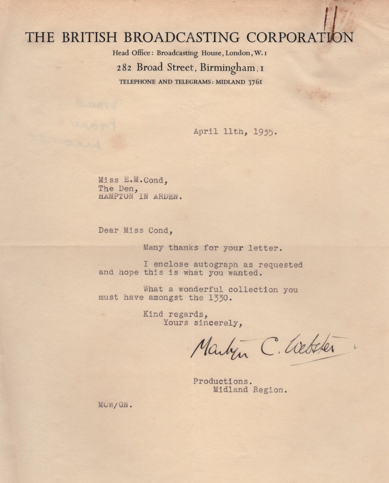 THEATRE: Selection of signed pieces, letterheads, T.Ls.S., a few A.Ls.S. etc. - Image 16 of 16