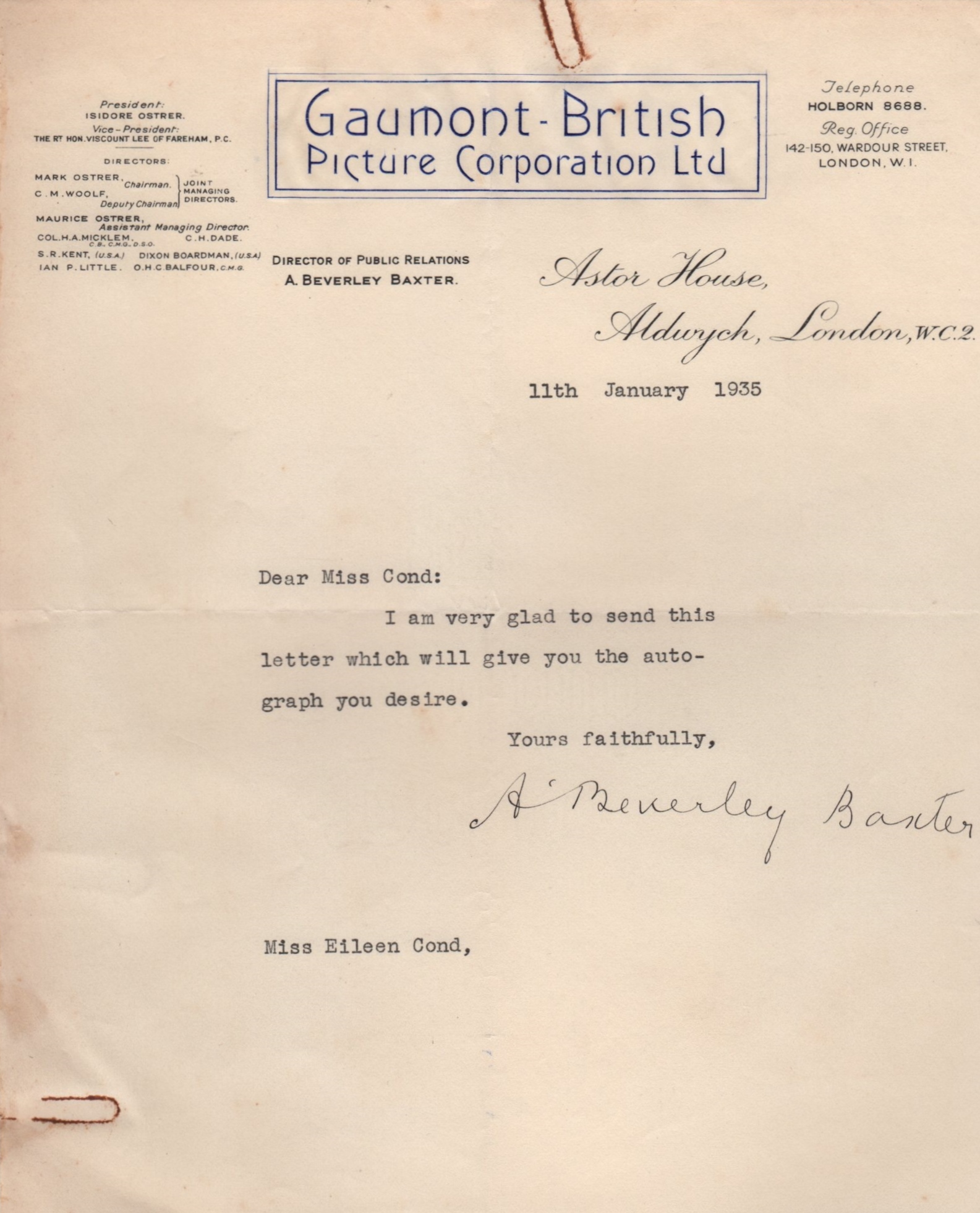 THEATRE: Selection of signed pieces, letterheads, T.Ls.S., a few A.Ls.S. etc. - Image 11 of 16