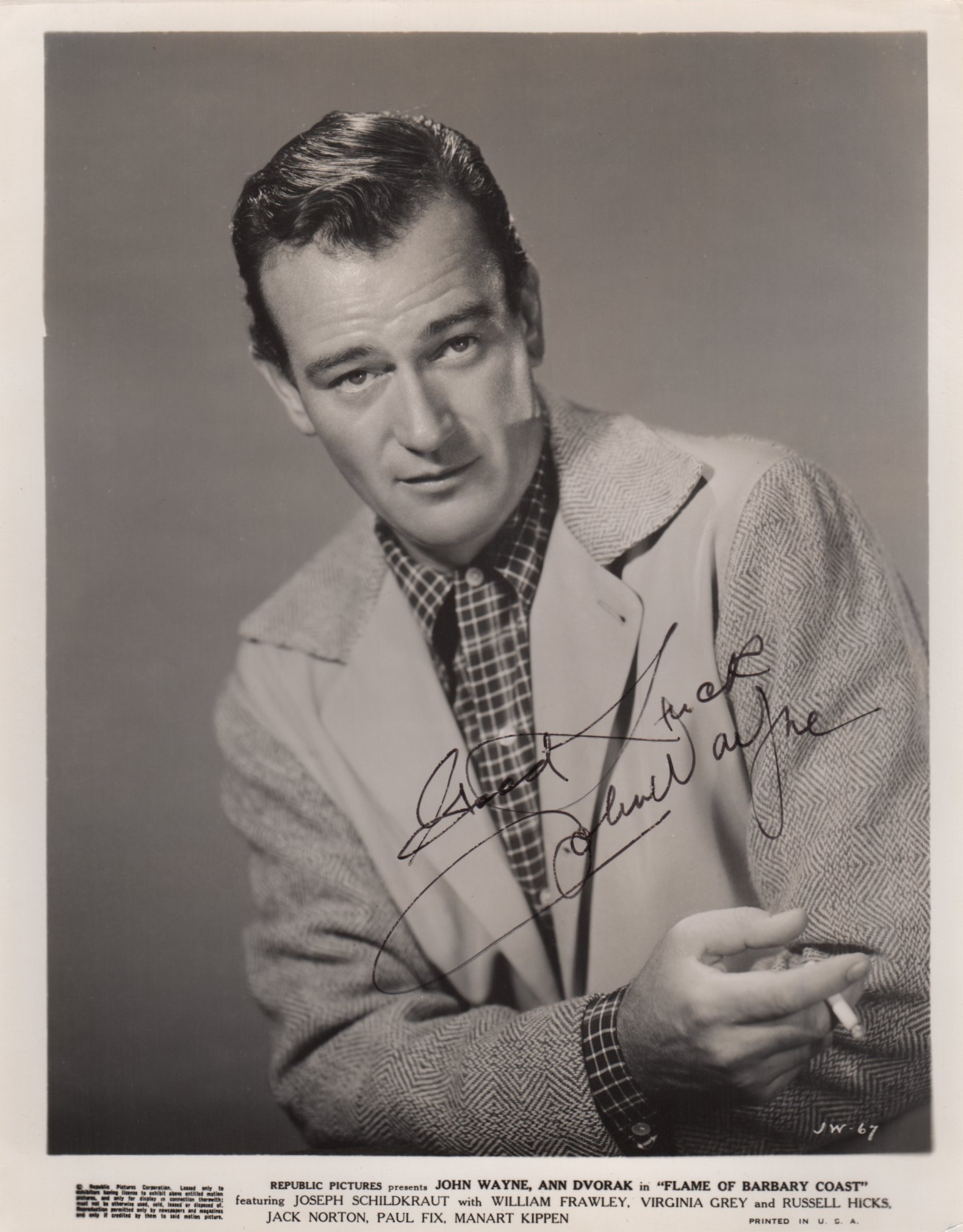 WAYNE JOHN: (1907-1979) American Actor, Academy Award winner.