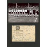 GERMAN FOOTBALL NATIONAL TEAM 1966: Multiple signed postcard photograph bearing to the verso the