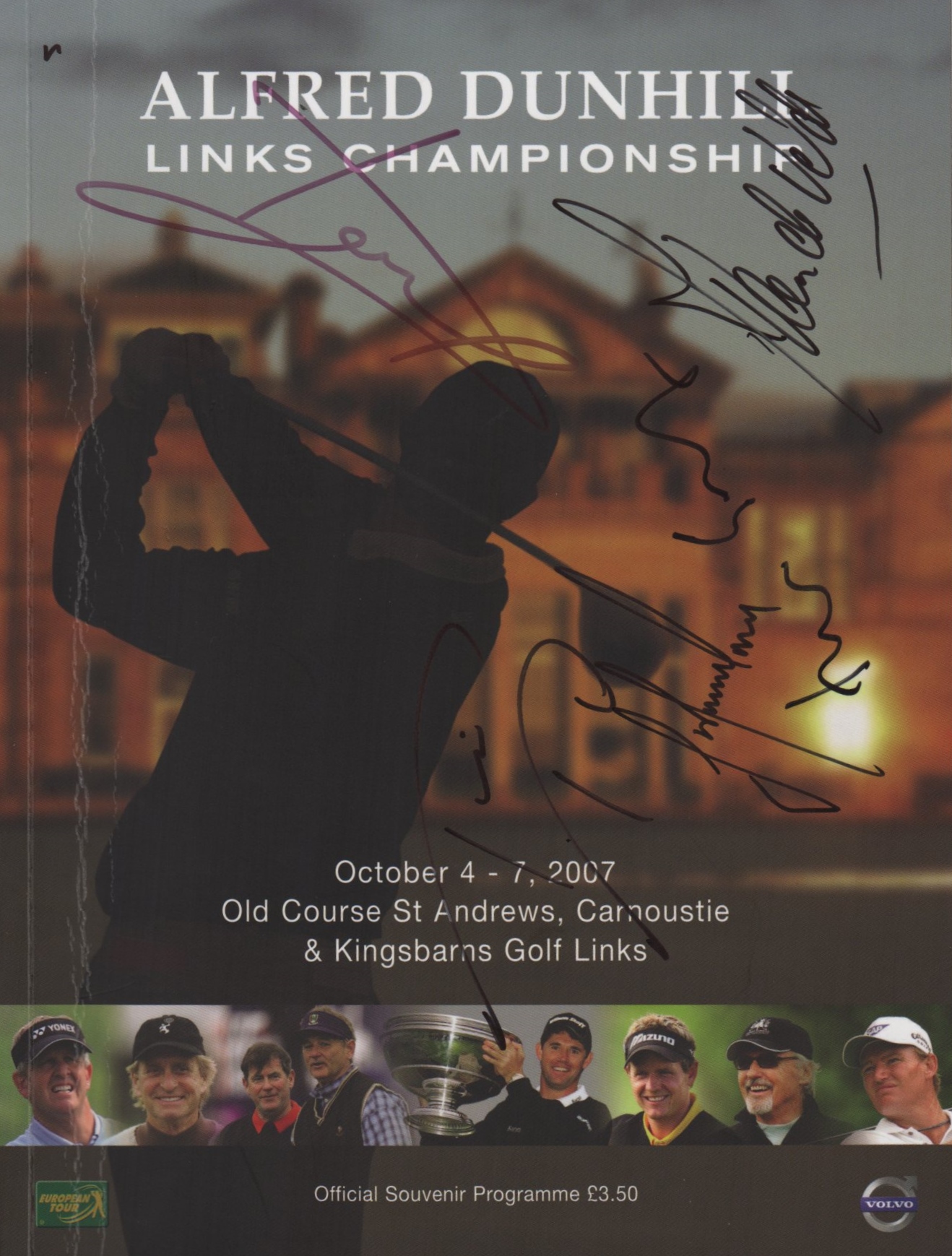 GOLF: A printed 8vo official souvenir programme for the Alfred Dunhill Links Championship at the - Image 4 of 6