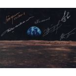 RUSSIAN COSMONAUTS: A multiple signed colour 10 x 8 photograph by various Russian Cosmonauts