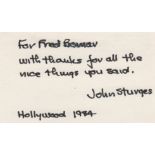 STURGES JOHN: (1910-1992) American Film Director whose movies included The Magnificent Seven (1960)