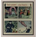 RUPERT BEAR: An original four panel drawing by artist John Harrold,