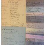 SCIENCE & EXPLORATION: Two 8vo pages removed from an autograph album each multiple signed by