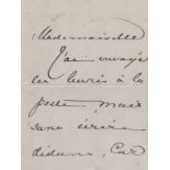 OUIDA: (1839-1908) Pseudonym of the English Novelist Maria Louise Rame. A.L.S.