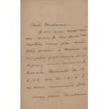 DUMAS ALEXANDRE: Fils (1824-1895) French Author and Dramatist. A.L.S., A Dumas f, two pages, 8vo, n.