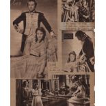 THAT HAMILTON WOMAN: An unusual folio page removed from a vintage scrapbook featuring various sepia