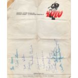 ZULU: An unusual sheet of printed 4to stationery issued by the production company of Diamond Films