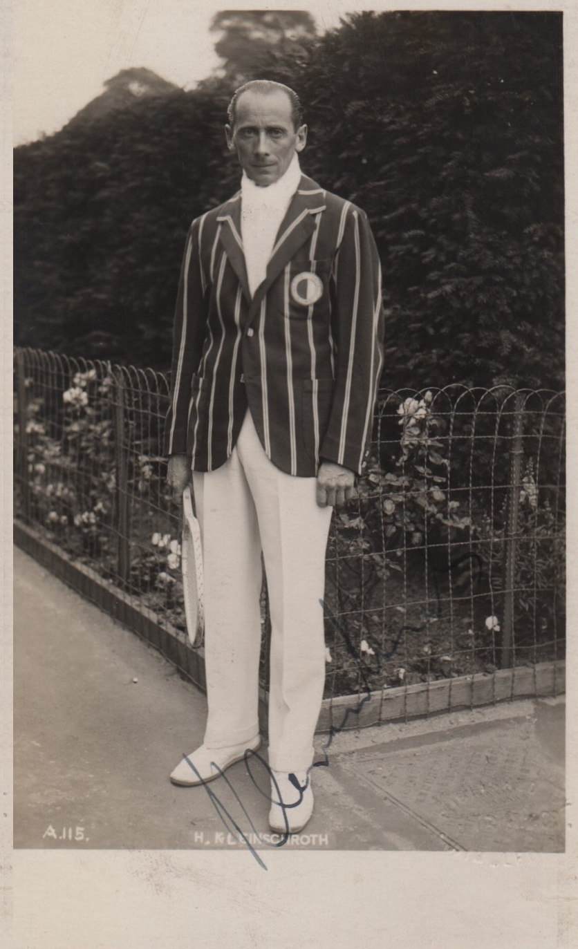 KLEINSCHROTH HEINRICH: (1890-1979) German Tennis Player, Wimbledon Doubles Finalist, 1913.