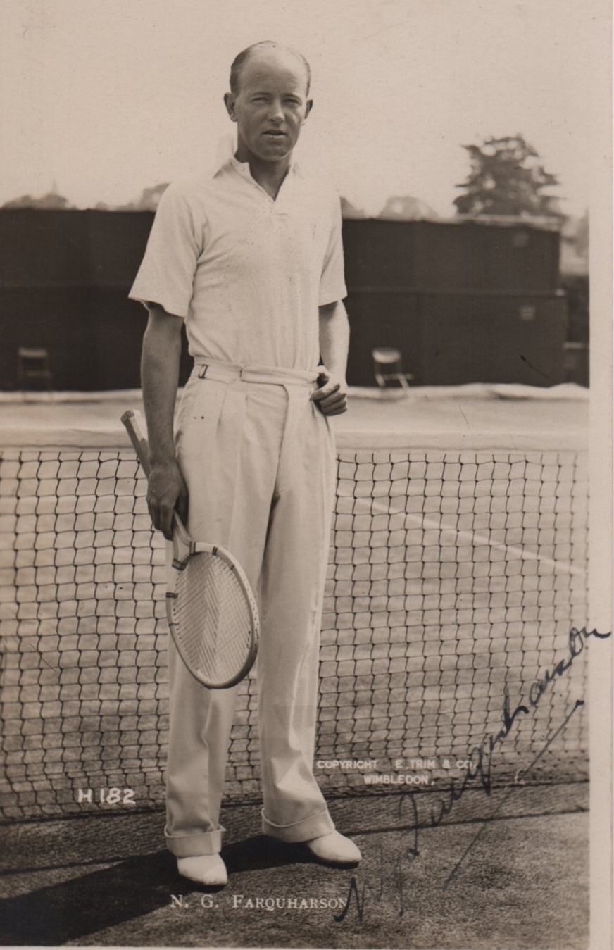 FARQUHARSON NORMAN: (1907-1992) South African Tennis Player, Wimbledon Mixed Doubles Finalist, 1933.