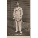 KINGSLEY CHARLES: (1899-1996) English Tennis Player who competed at Wimbledon in the 1920s and won