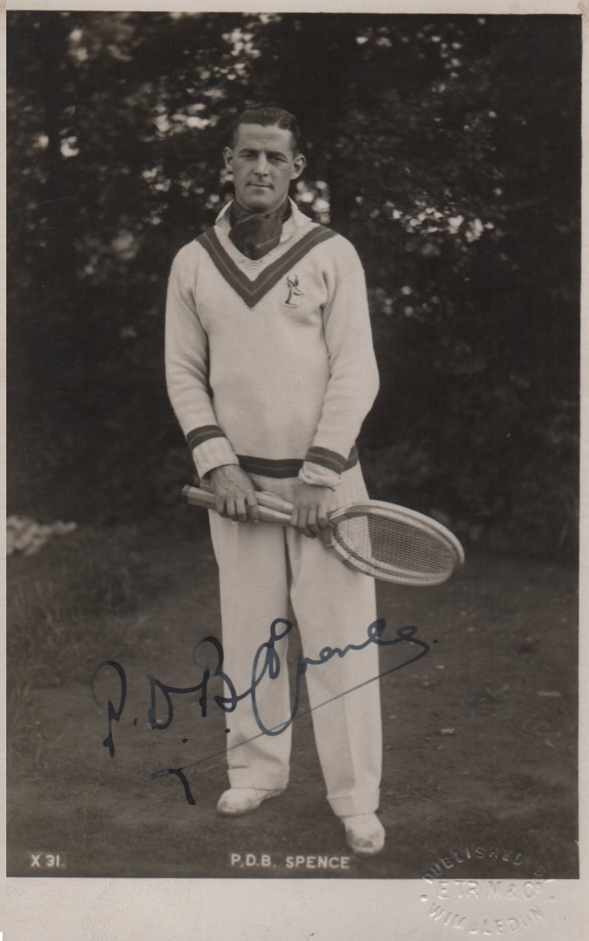 SPENCE PATRICK: (1898-1983) South African Tennis Player, Wimbledon Mixed Doubles Champion,