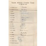 AUTOGRAPH ALBUM: An autograph album containing over 90 signatures by various cricket teams and