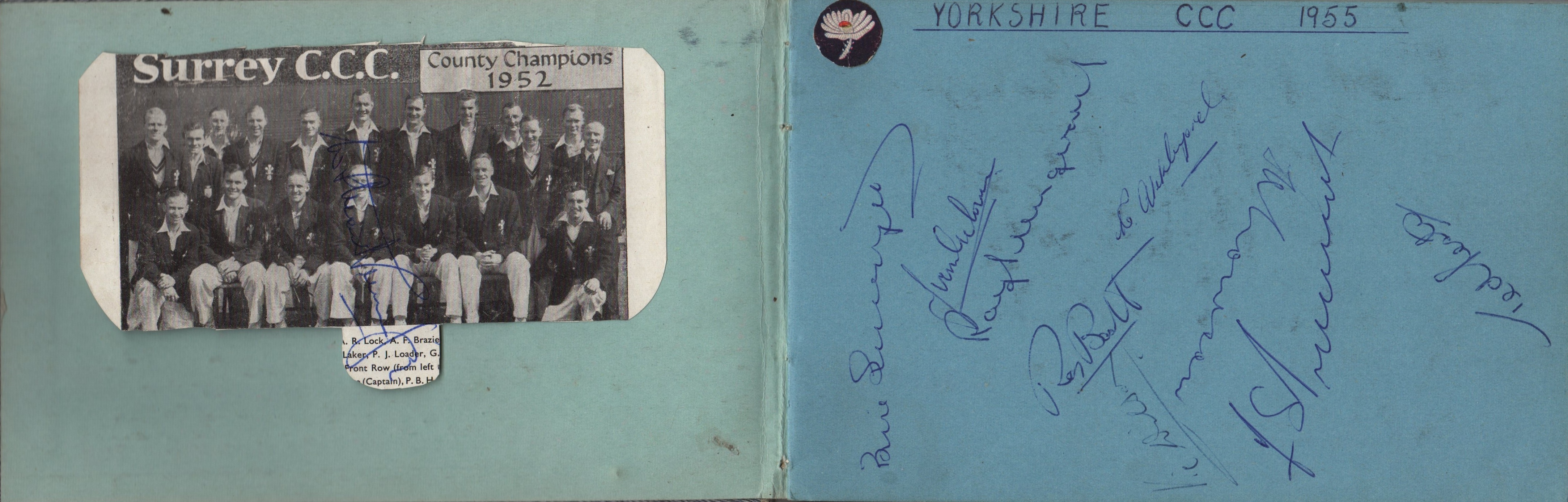 AUTOGRAPH ALBUM: An autograph album containing over 90 signatures by various cricket teams and - Image 2 of 16