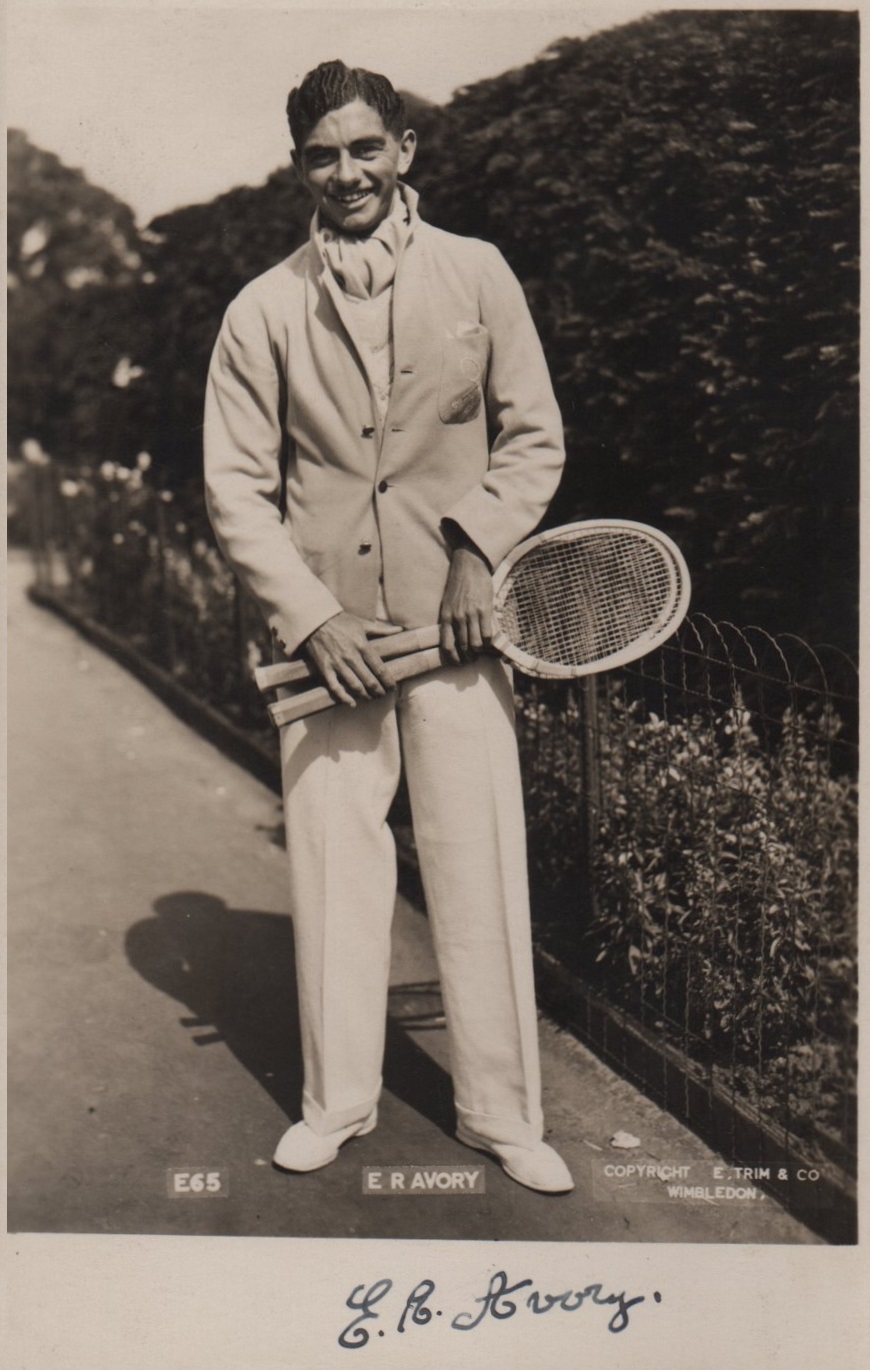 AVORY EDWARD: (1909-1995) British Tennis Player who competed at Wimbledon in the 1920's & 30's.