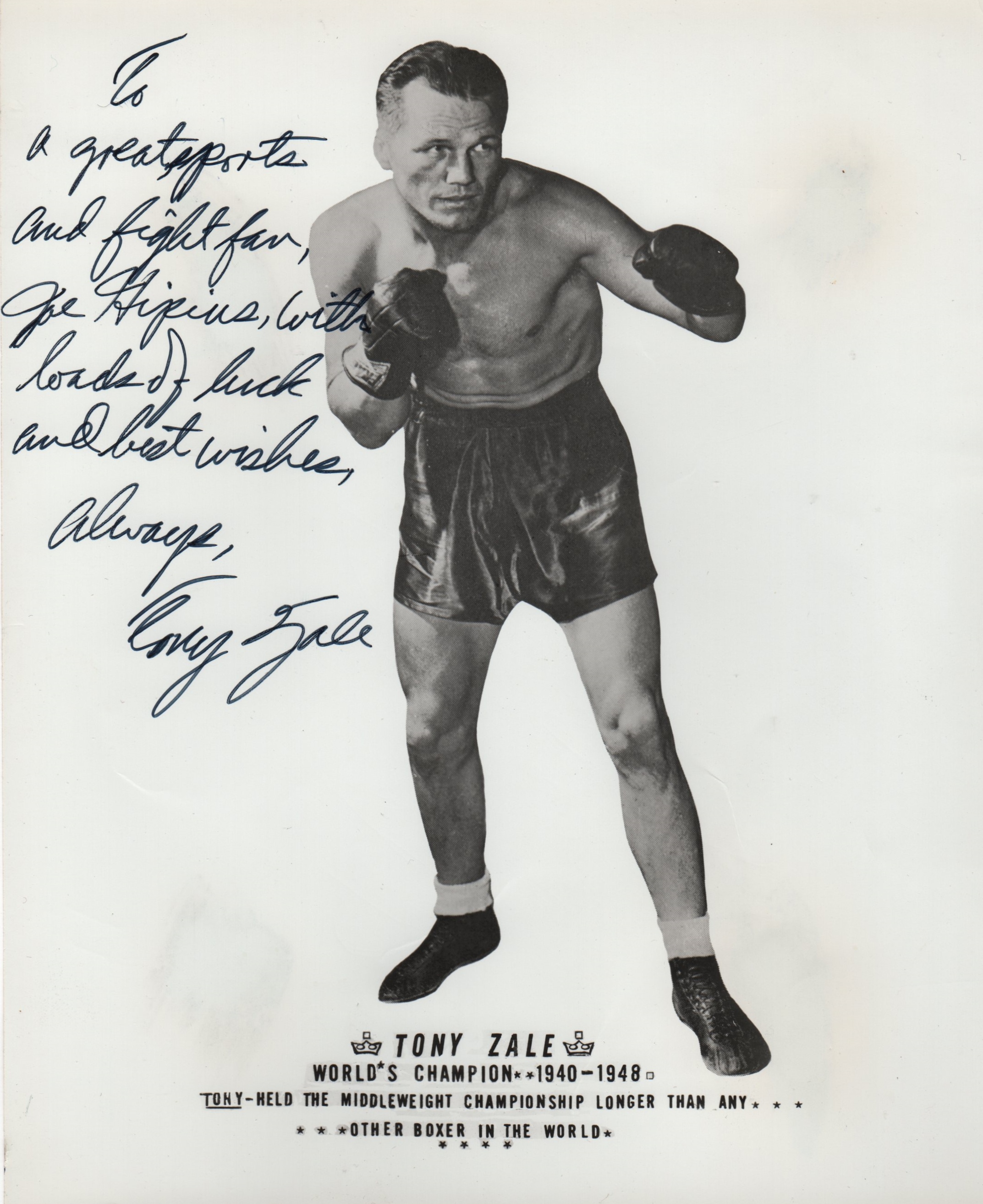 BOXING: Floyd Patterson (1935-2006) American Boxer, World Heavyweight Champion 1956-59, 1960-62. - Image 2 of 3