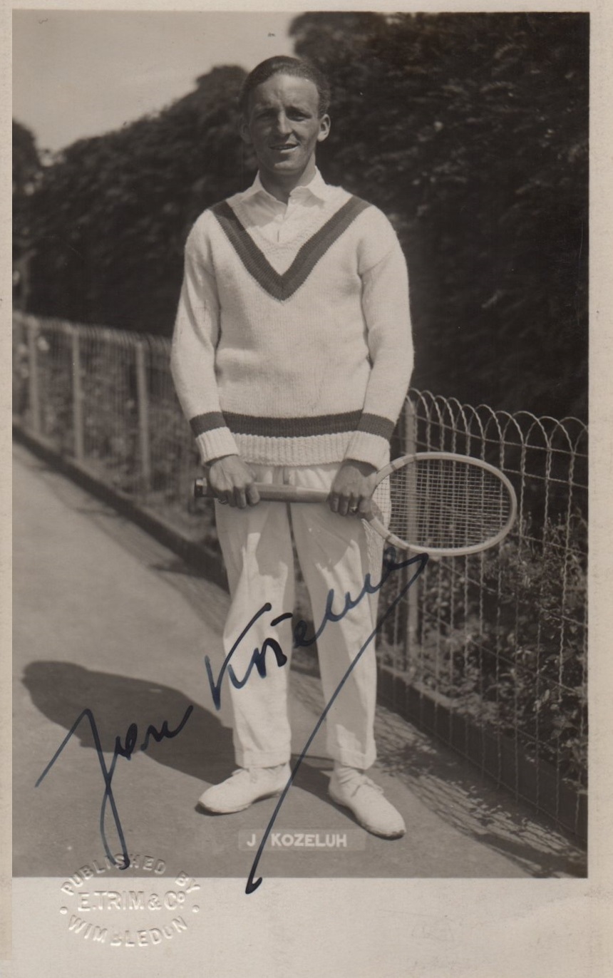 KOZELUH JAN: (1904-1979) Czech Tennis Player who competed at Wimbledon in the 1920s and represented