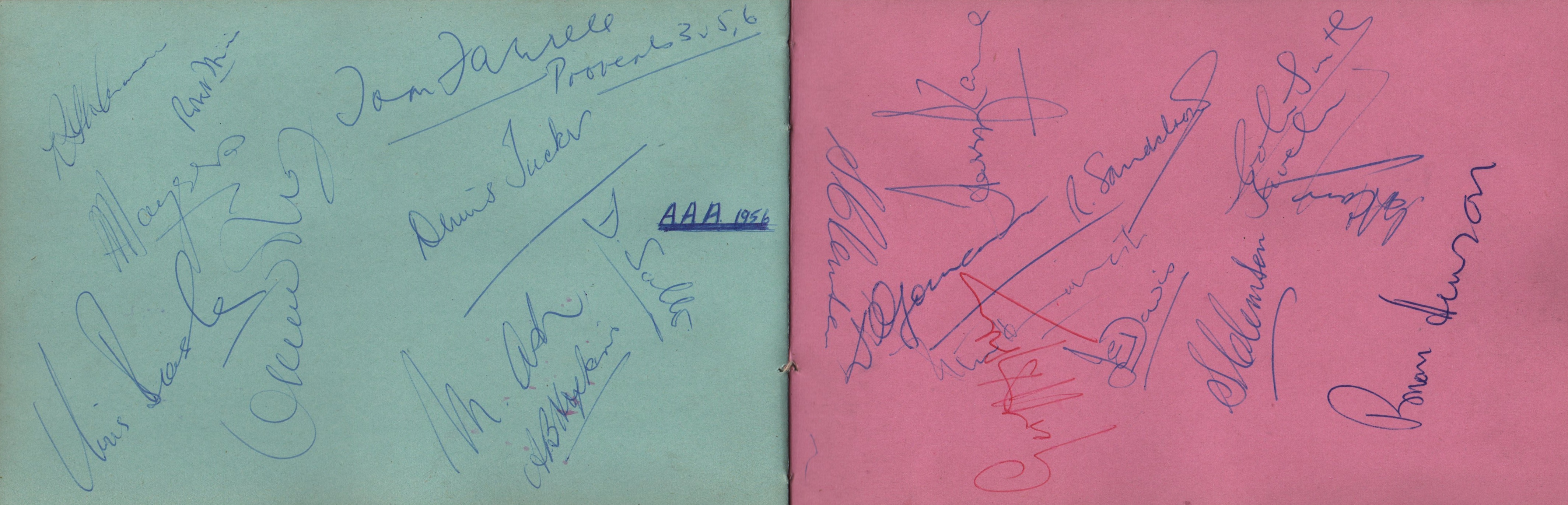 AUTOGRAPH ALBUM: An autograph album containing over 90 signatures by various cricket teams and - Image 14 of 16