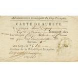 [SECURITY CARDS]: The Cartes de Sûreté were created on 12th March 1793 with the purpose of granting