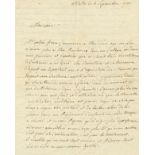 [MUTINY OF THE NANCY GARRISON]: A.L.S., Rostan, two pages, 4to, Metz, 4th September 1790, in French.