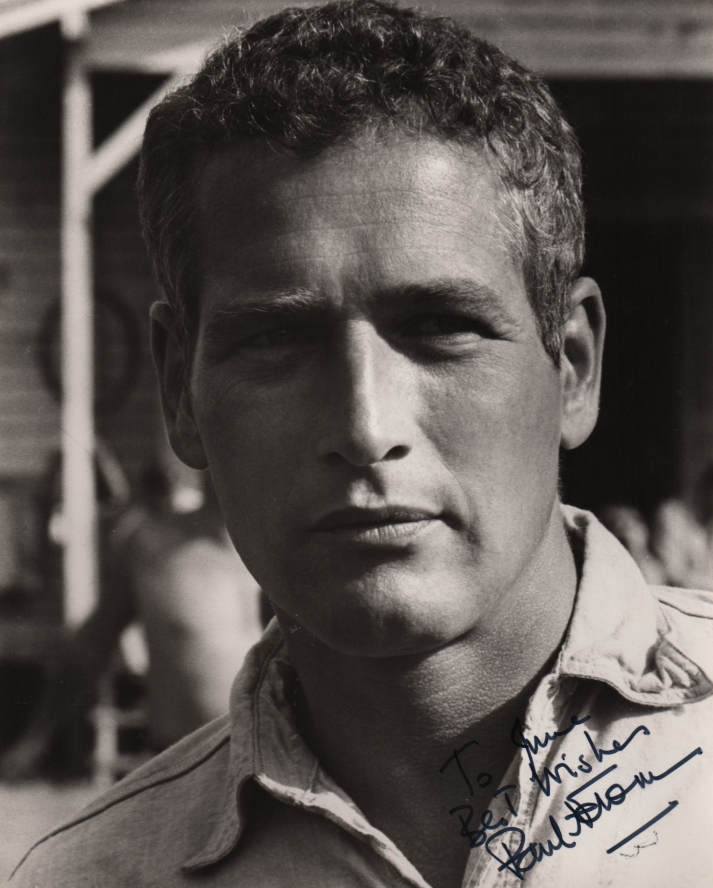 NEWMAN PAUL: (1925-2008) American Actor, Academy Award winner. Signed and inscribed 7.5 x 9.