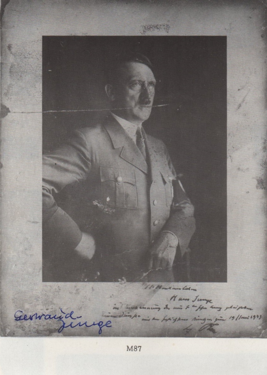 HITLER ADOLF: (1889-1945) Fuhrer of the Third Reich 1933-45. Signed and inscribed 8. - Image 4 of 5