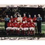 ENGLAND FOOTBALL: Multiple signed colour 10 x 8 photograph by ten members of the England football